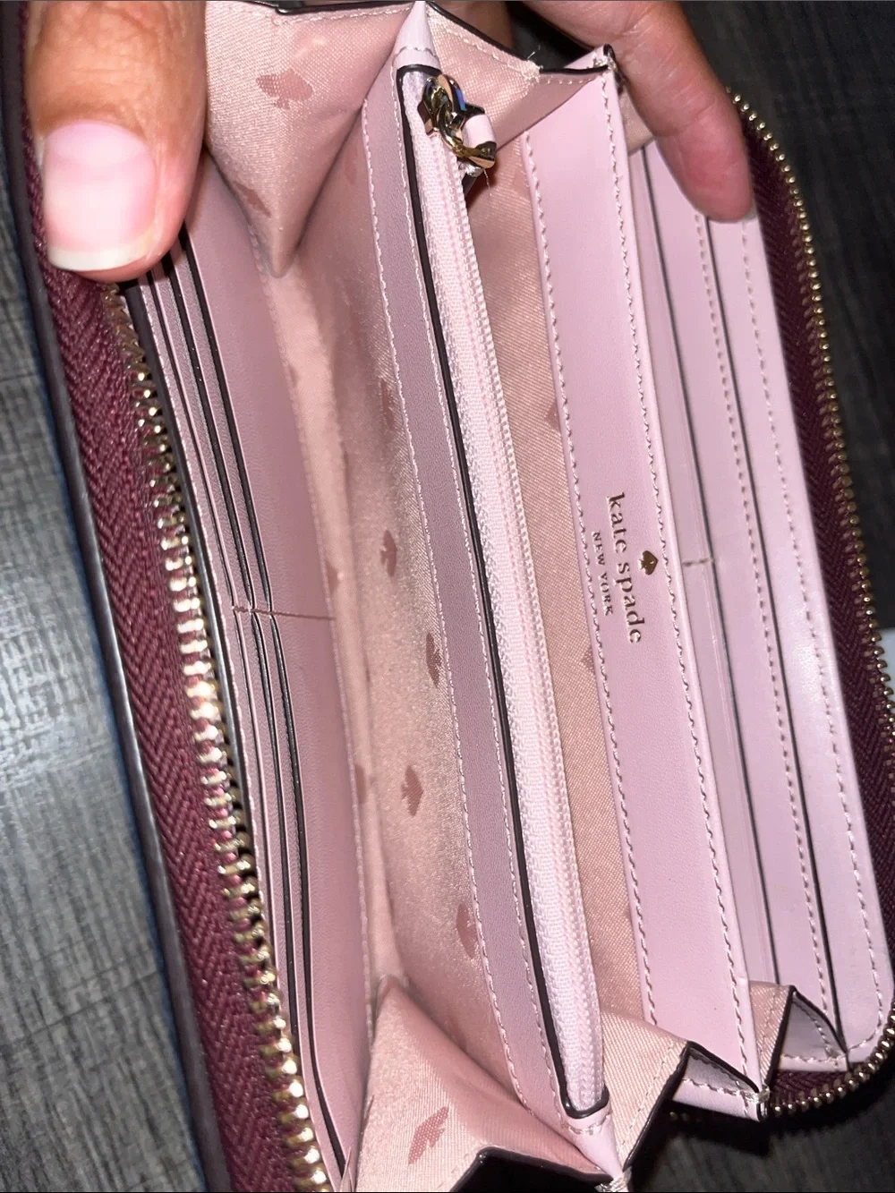 Kate Spade Burgundy Large Continental Wallet